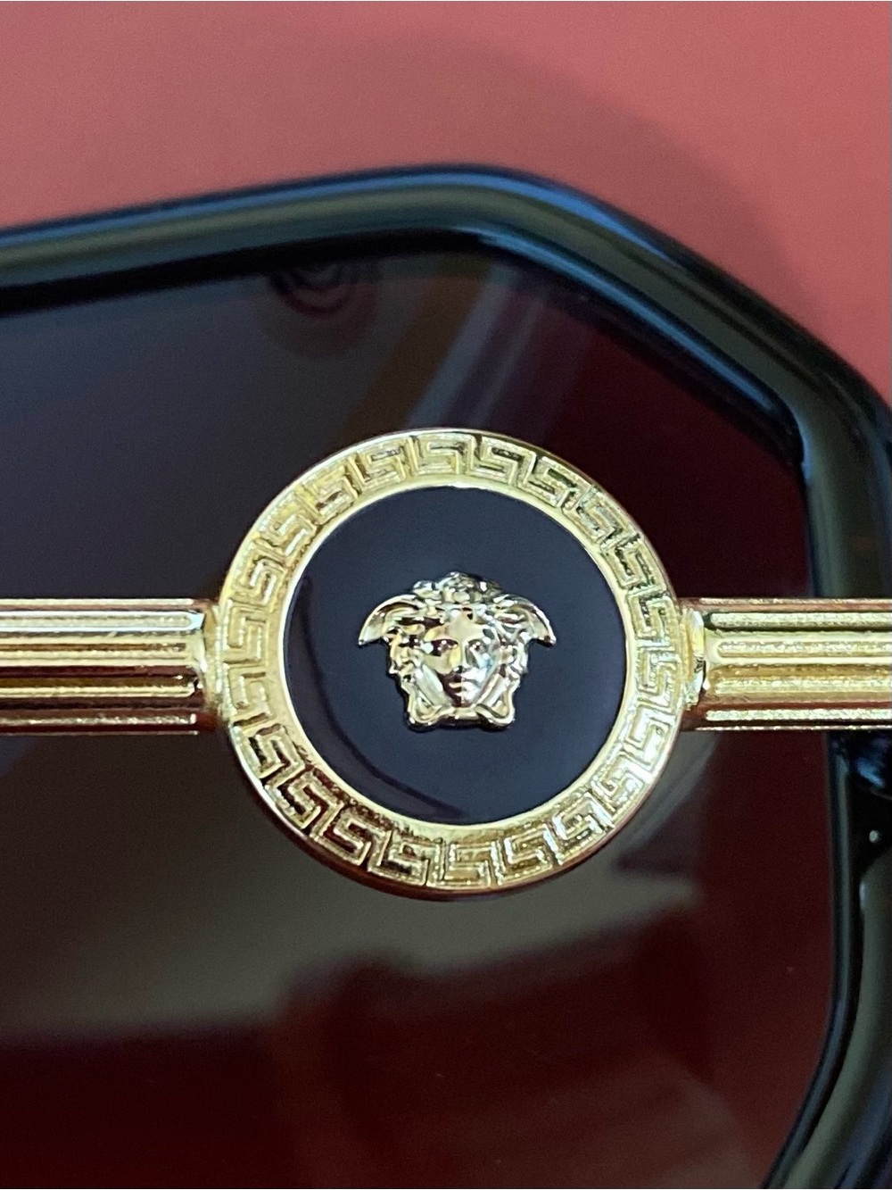 Versace Black Frame Brown Gradient Sunglasses with Gold Medusa Logo - Picture 6 of 16